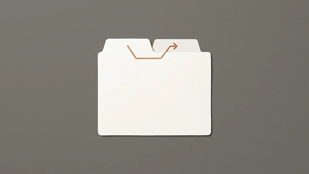 Editorial paper illustration of a document folder and a change in activity.